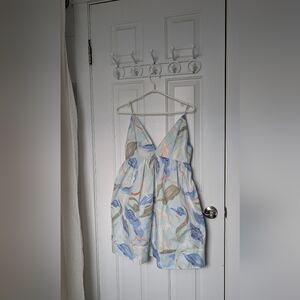 Abercrombie & Fitch | Blue & Green Abstract Print Summer Mini Dress | NWT